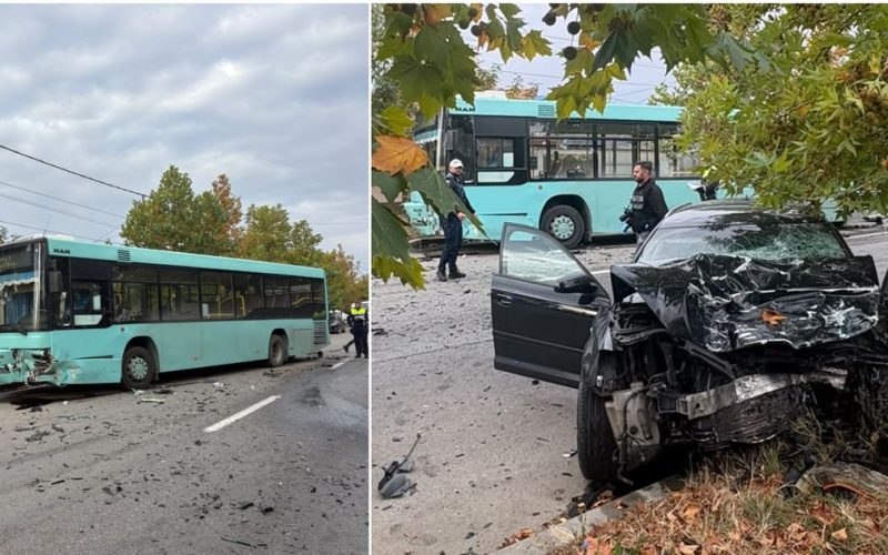 Craiova: un tânăr de 20 de ani a murit după ce mașina lui s-a ciocnit frontal cu un autobuz